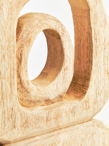 Fidel Natural Mango Wood Ring Sculpture