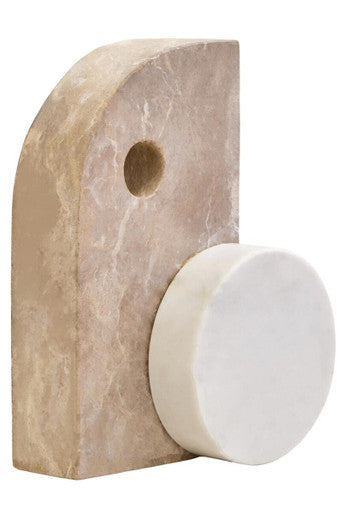 Santino Chocolate And White Marble Sculpture - Image 3