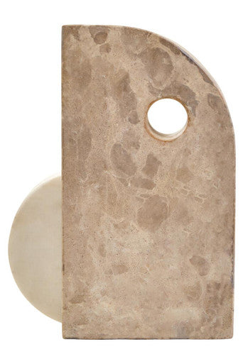 Santino Chocolate And White Marble Sculpture - Image 4