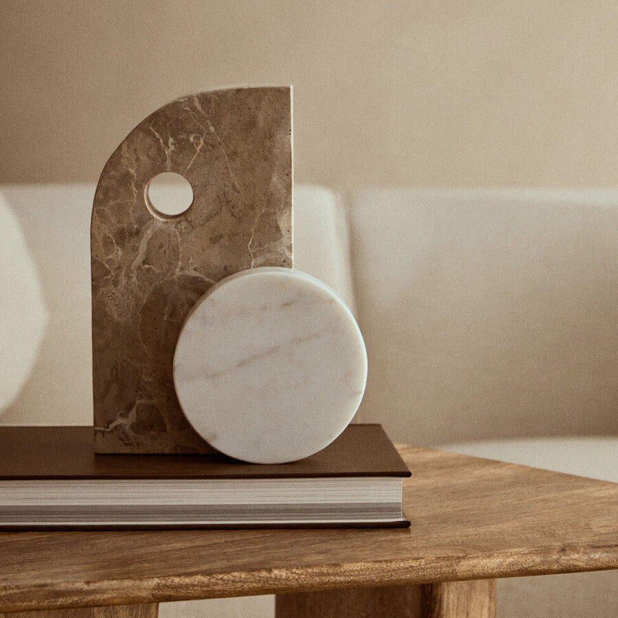 Santino Chocolate And White Marble Sculpture - Image 6
