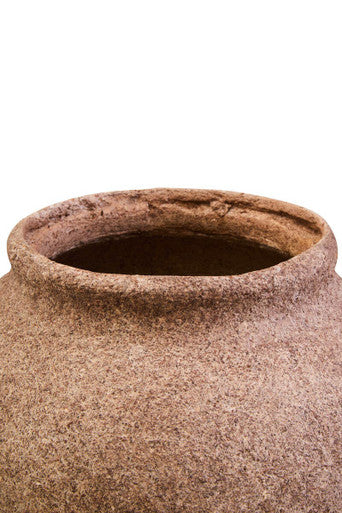 Sanai Cotton Mache And Coco Shell Round Vase