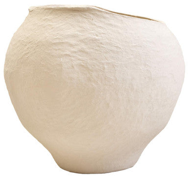 Sanai Cotton Mache Large Beige Planter