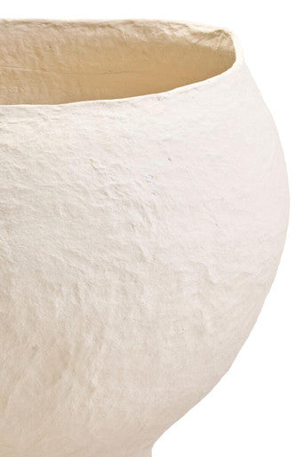 Sanai Cotton Mache Large Beige Planter - Image 11