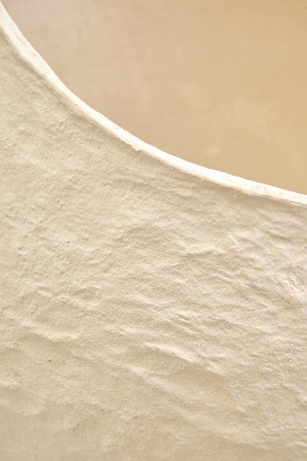 Sanai Cotton Mache Large Beige Planter - Image 14