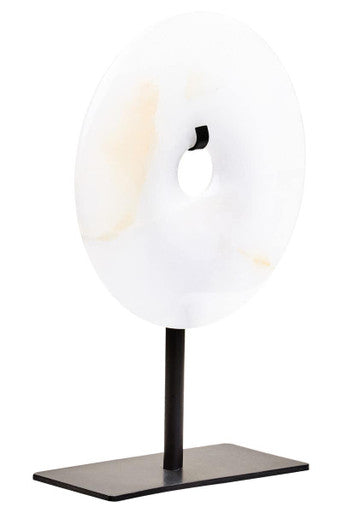 Oleena Extra Small Round Dia 15cm Onyx Disc Sculpture - Image 2
