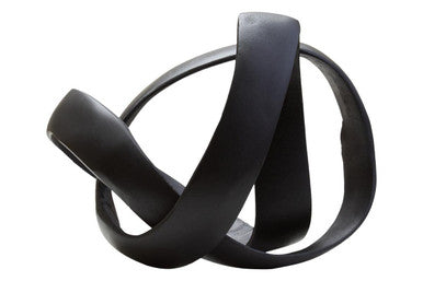 Prato Matt Black Nickel Finish Knot Sculpture