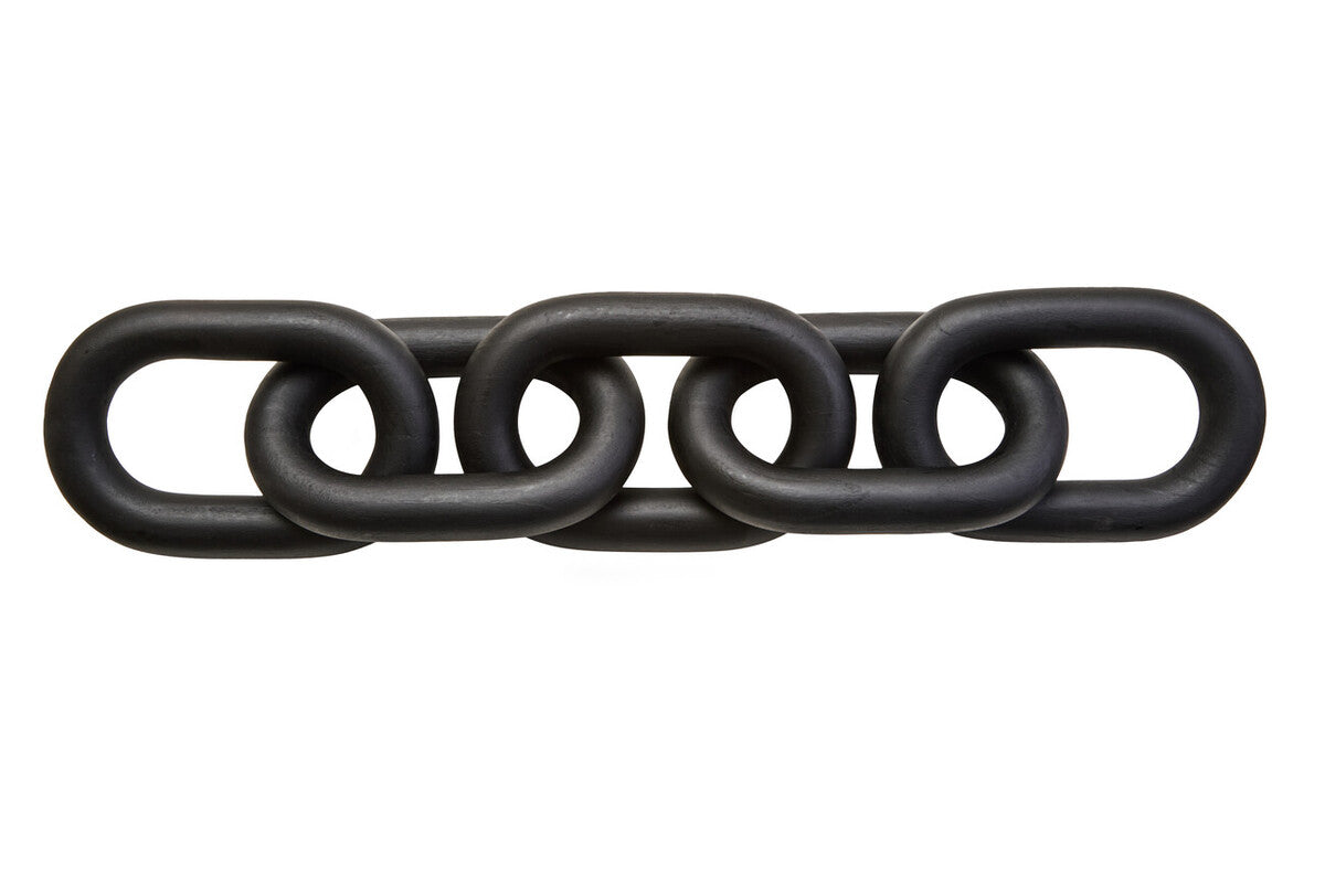 Cato Black Wood 5 Link Table Decor Chain - Image 2