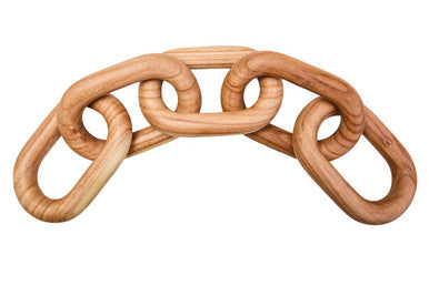 Cato Natural Wood 5 Link Chain Decor