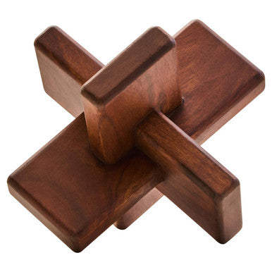 Wooden puzzle toy on a white background
