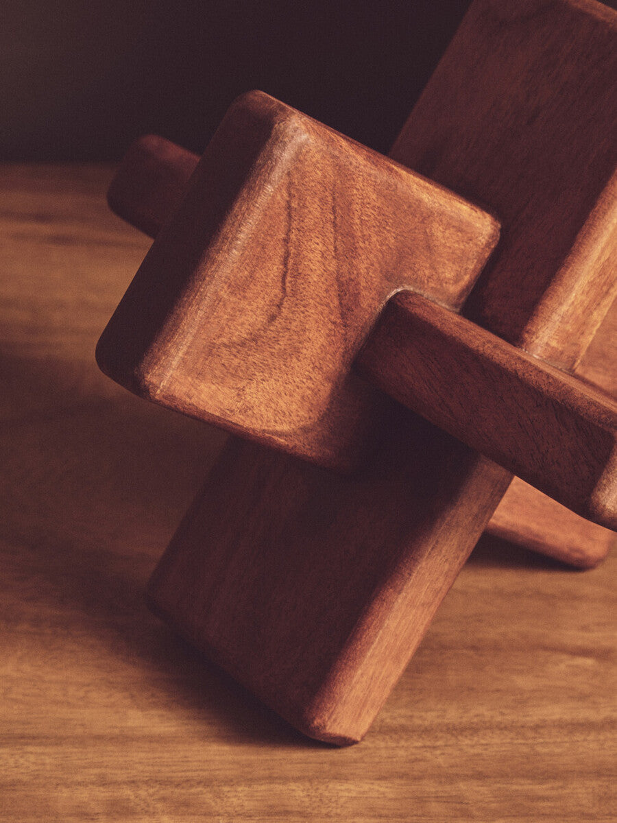 Cato Brown Wood Sculpture