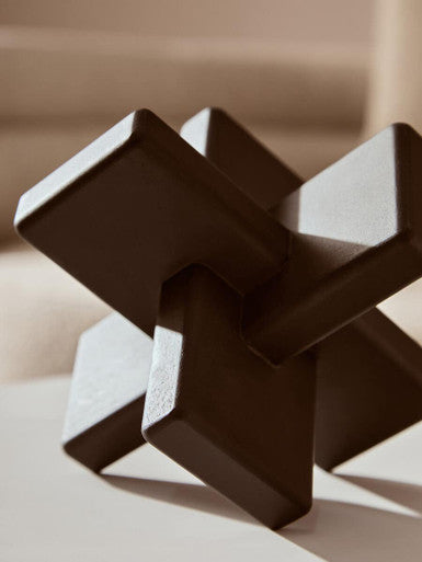 Cato Black Wood Sculpture