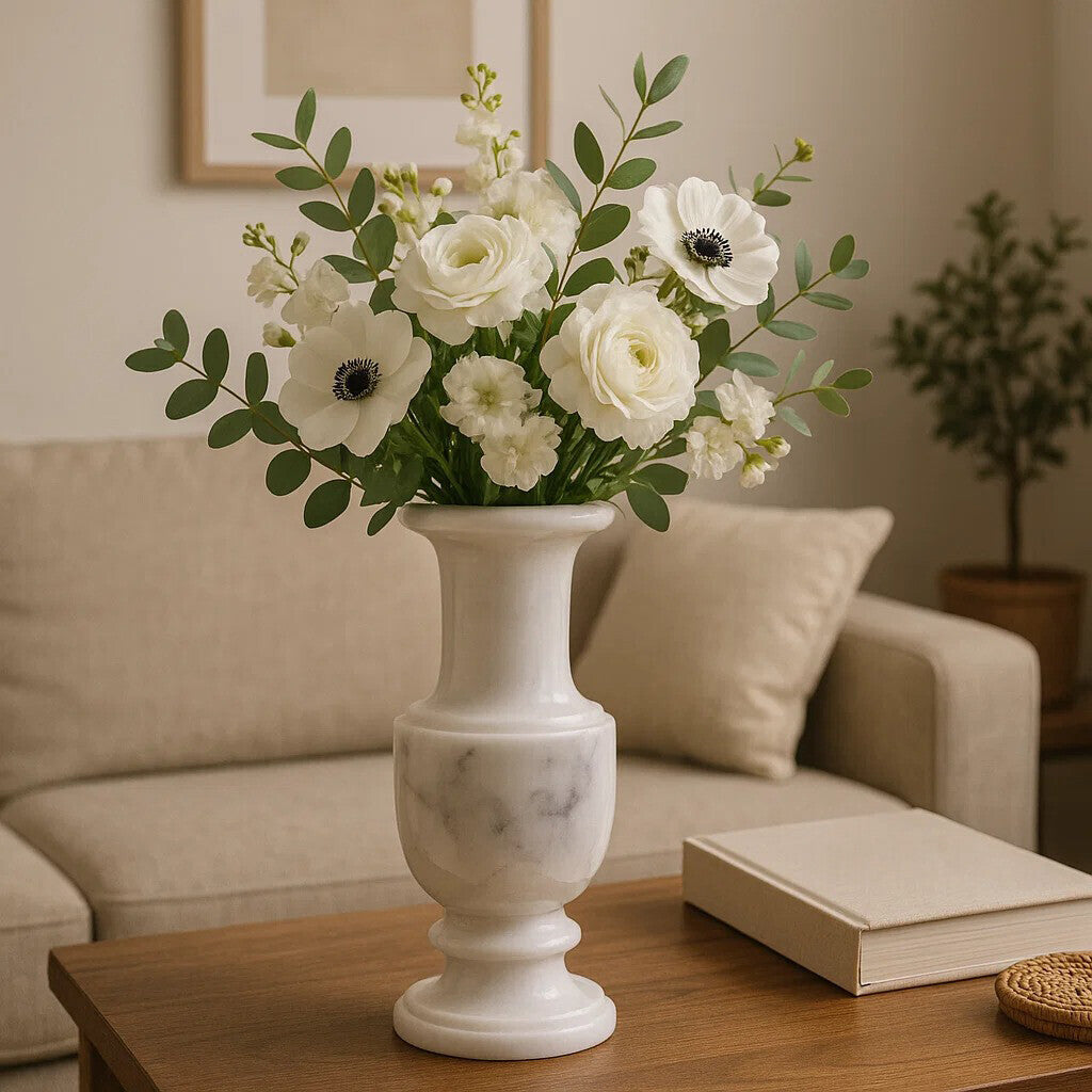 Zoro White Marble Vase