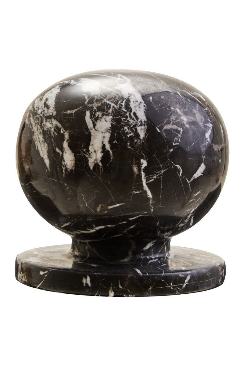 Zoro Black And White Veined Marble Sculpture