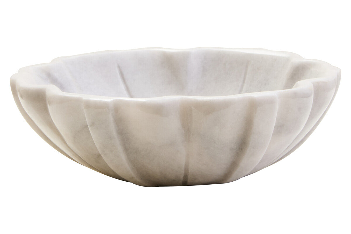Marble bowl with a white background