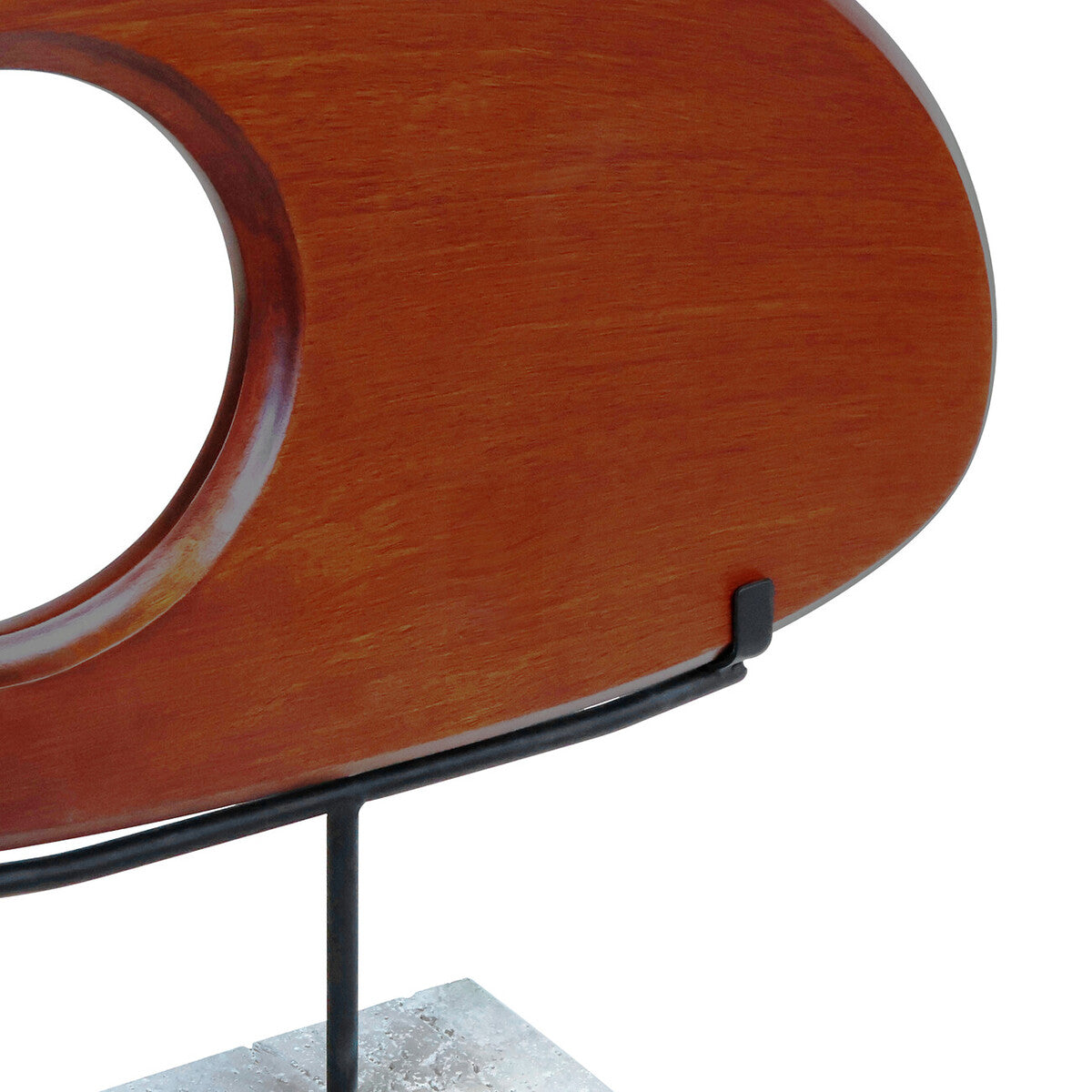 Westo Natural Wood Horizontal Sculpture With Travertine Base - Image 4