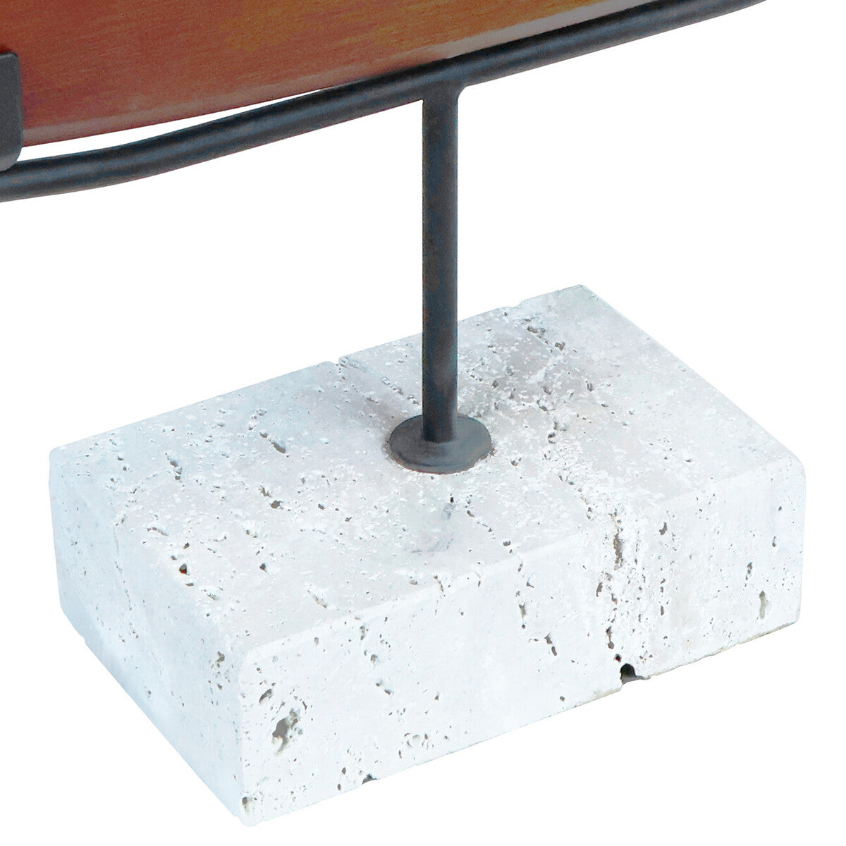 Westo Natural Wood Horizontal Sculpture With Travertine Base - Image 5