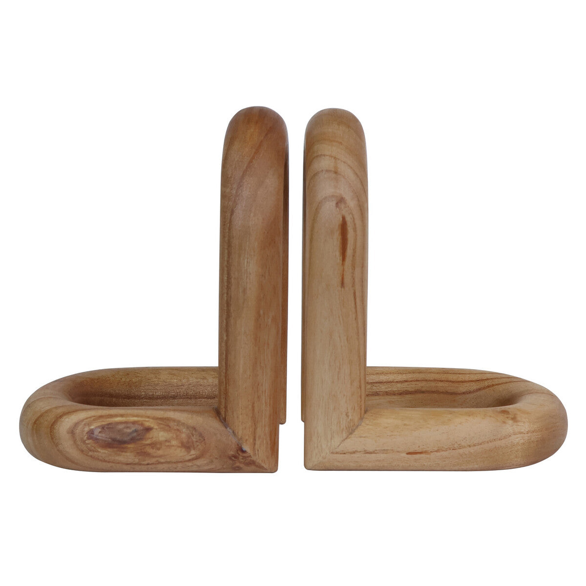 Arlo Natural Wood Set Of 2 Bookends - Image 1