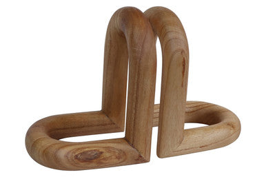 Arlo Natural Wood Set Of 2 Bookends - Image 2