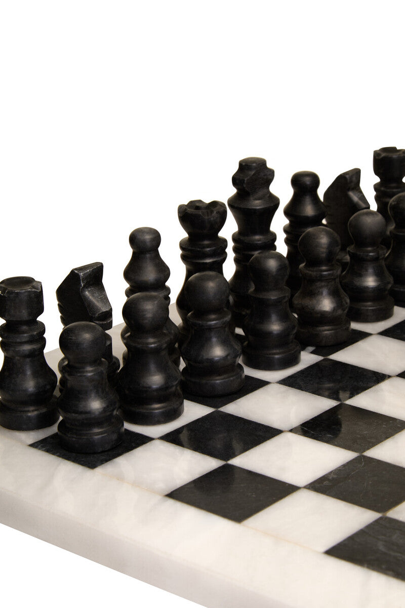 Flos White and Black Small Marble Chess Set - Image 3