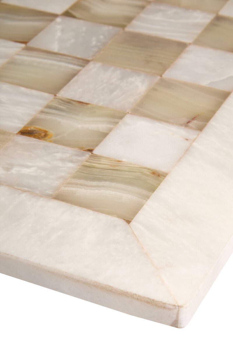 Flos Carved White Marble and Green Onyx Chess Set - Image 6