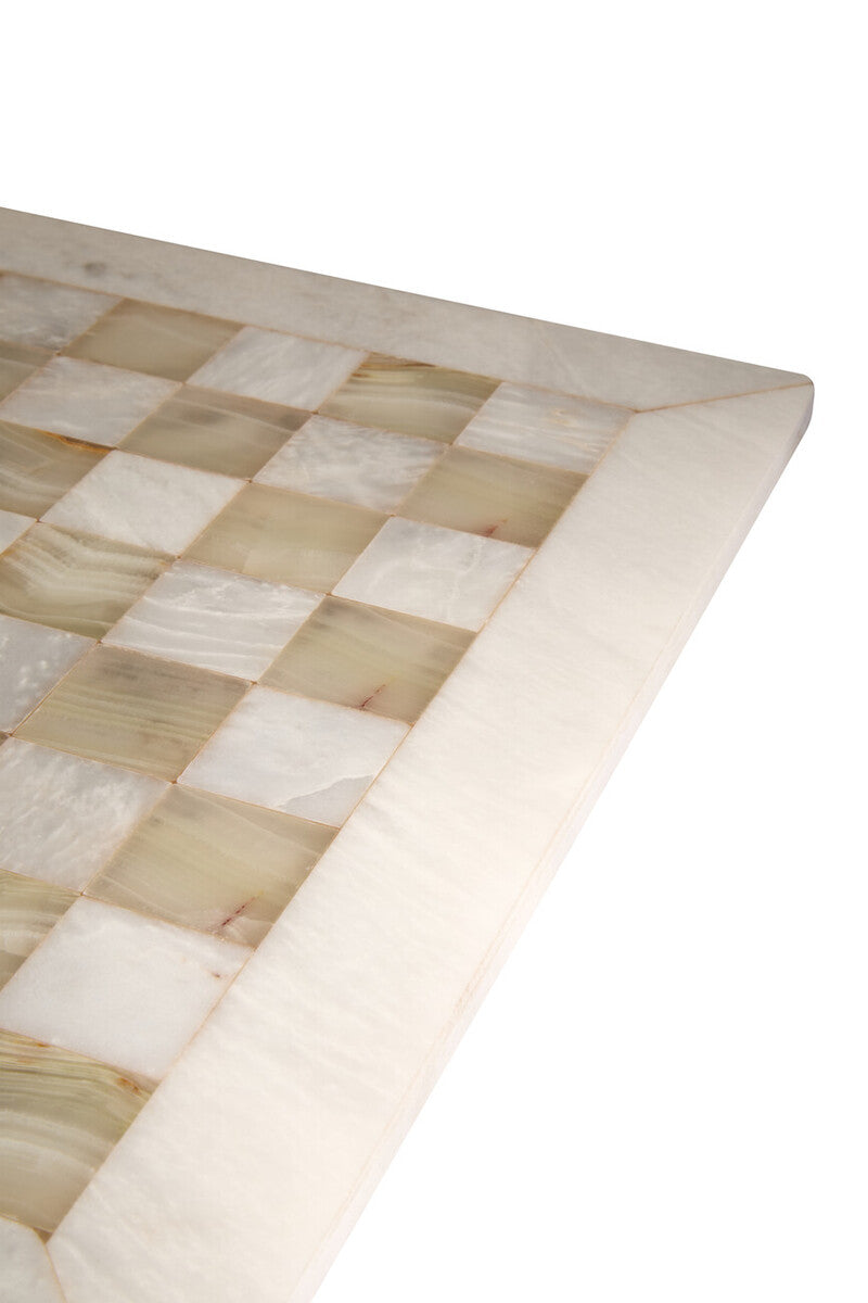 Flos Carved White Marble and Green Onyx Chess Set - Image 7