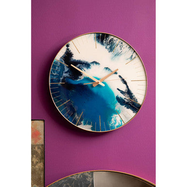 Celina Blue Abstract Wall Clock - Image 6