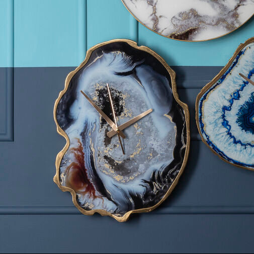 Celina Multicolour Agate Effect Wall Clock - Image 2