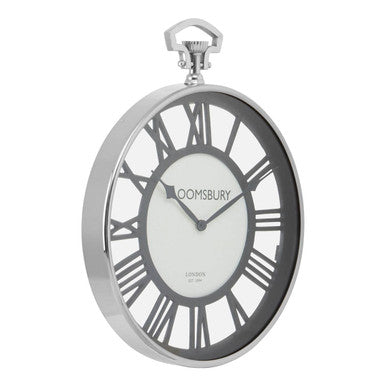 Mateo Nickel Finish Pocket Style Wall Clock - Image 3