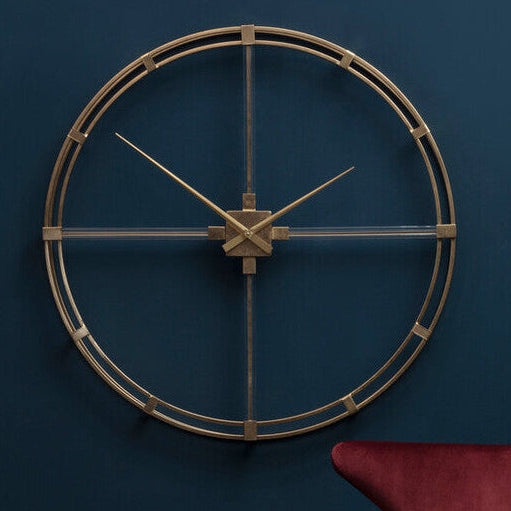 Beauly Gold Finish Metal Wall Clock - Image 2