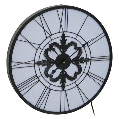Genova Black And White LED Wall Clock - Image 2
