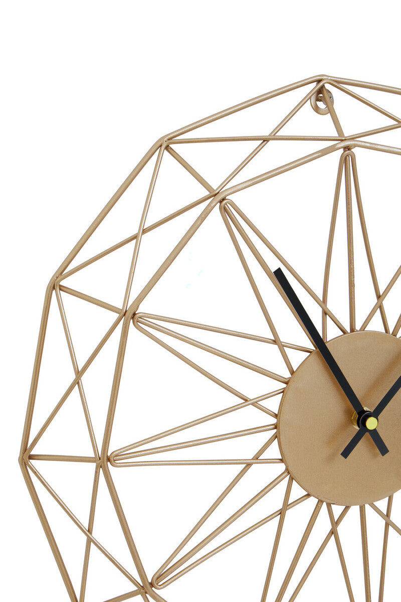 Genova Small Gold Metal Wall Clock