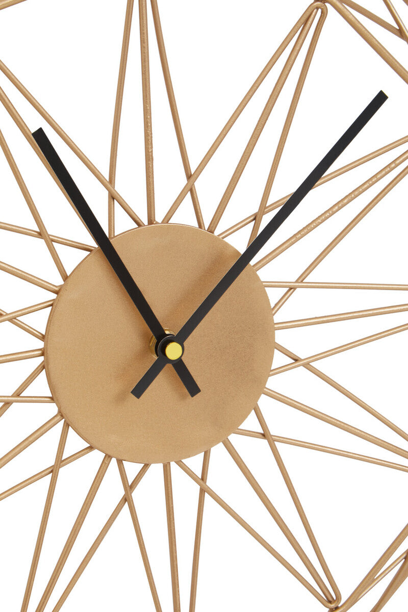 Genova Small Gold Metal Wall Clock