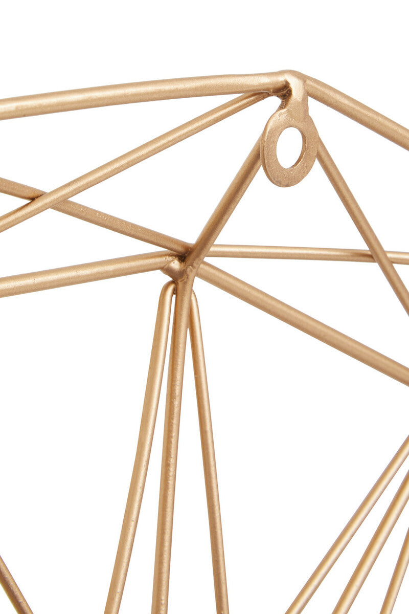 Genova Small Gold Metal Wall Clock