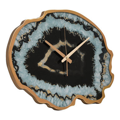 Celina Black And Gold Agate Effect Wall Clock - Image 3