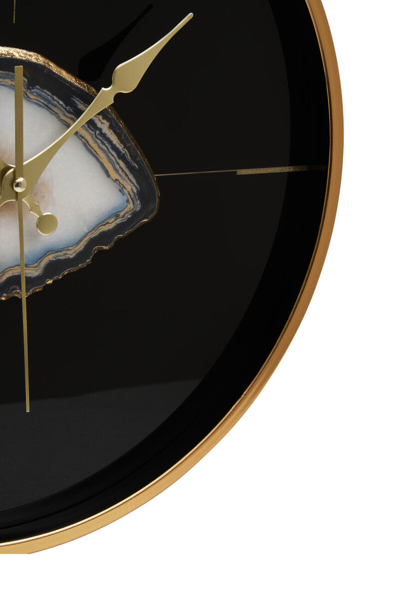 Celina Black And Gold Round Wall Clock
