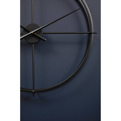 Kent Large Black Finish Wall Clock