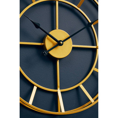 Kent Small Gold Finish Metal Wall Clock