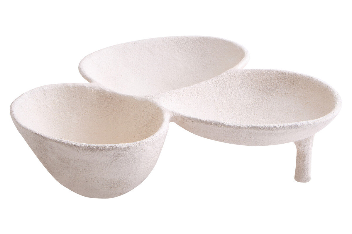 Dunas Textured White Abstract Bowl - Image 1