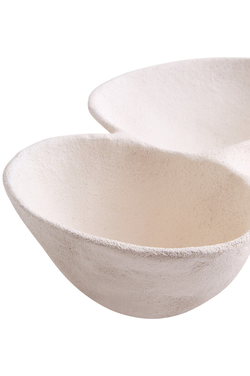Dunas Textured White Abstract Bowl