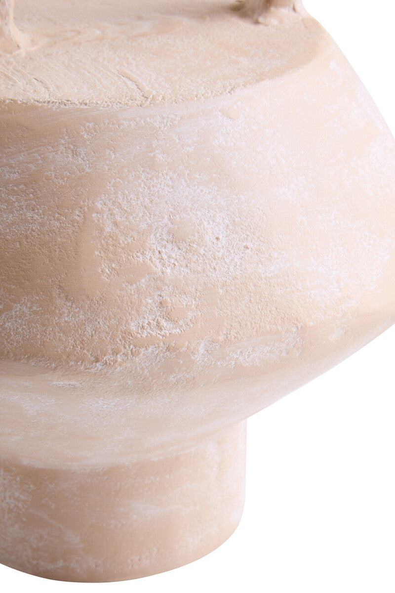 Densita Small Textured Beige Whitewash Vase - Image 7