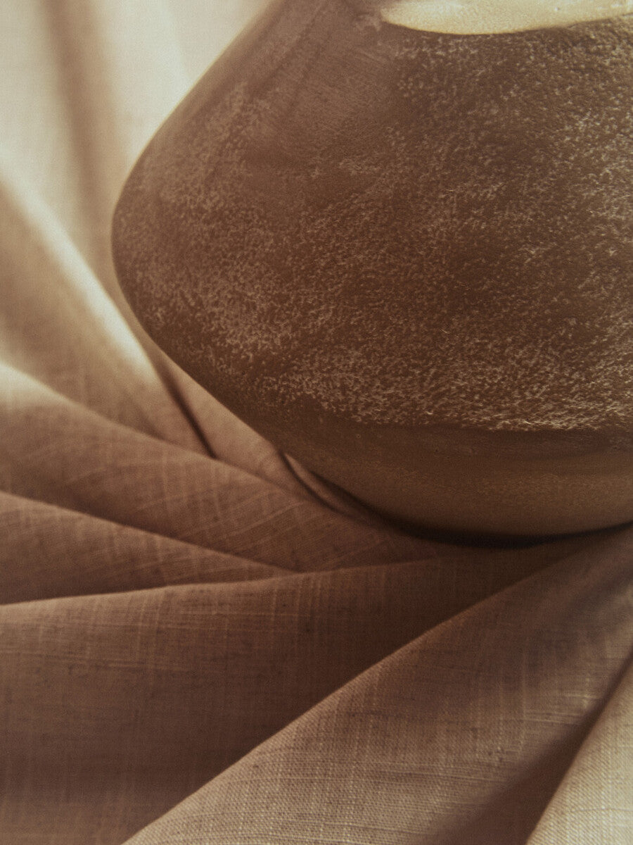 Densita Large Textured Beige Whitewash Vase