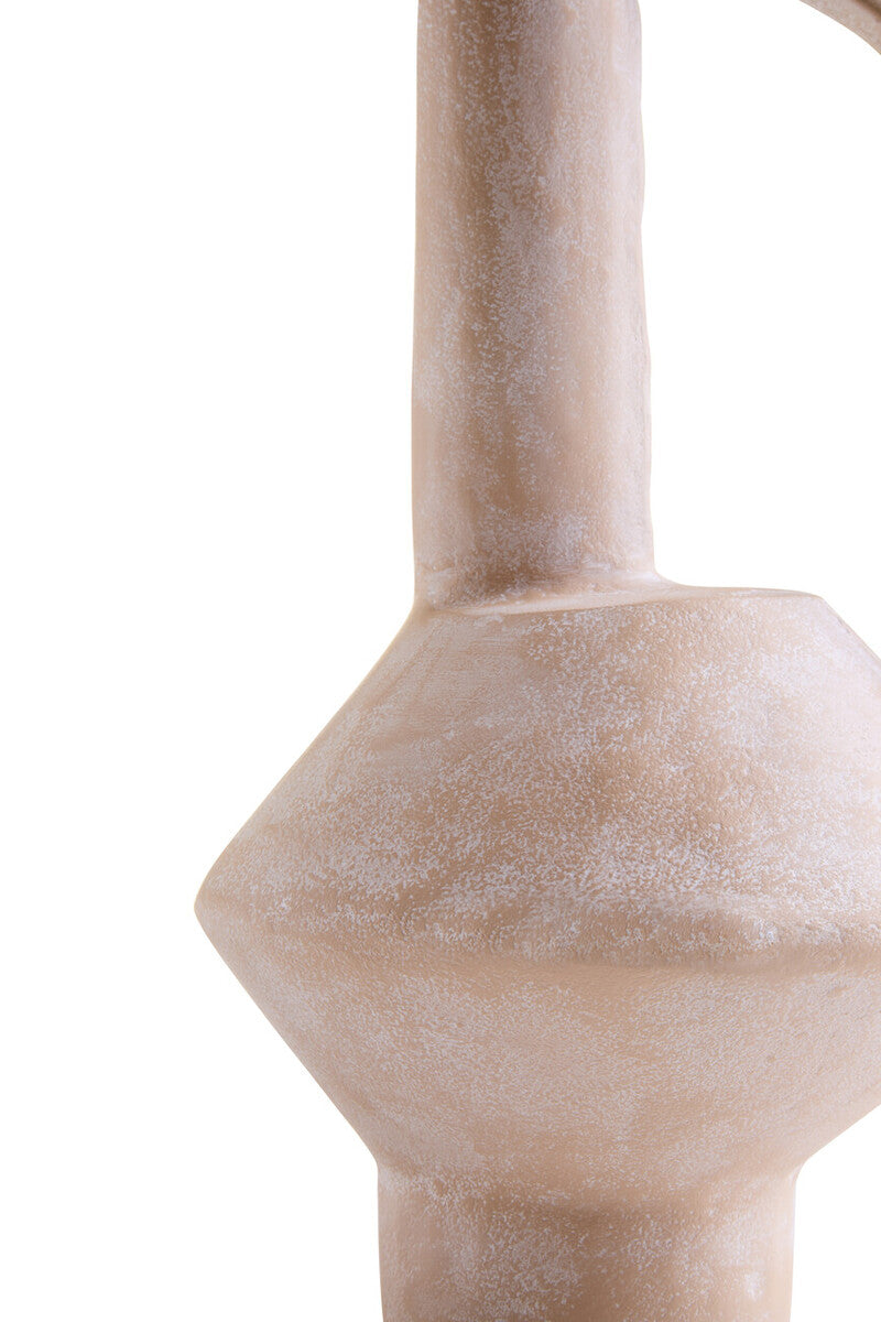 Densita Large Textured Beige Whitewash Vase - Image 6