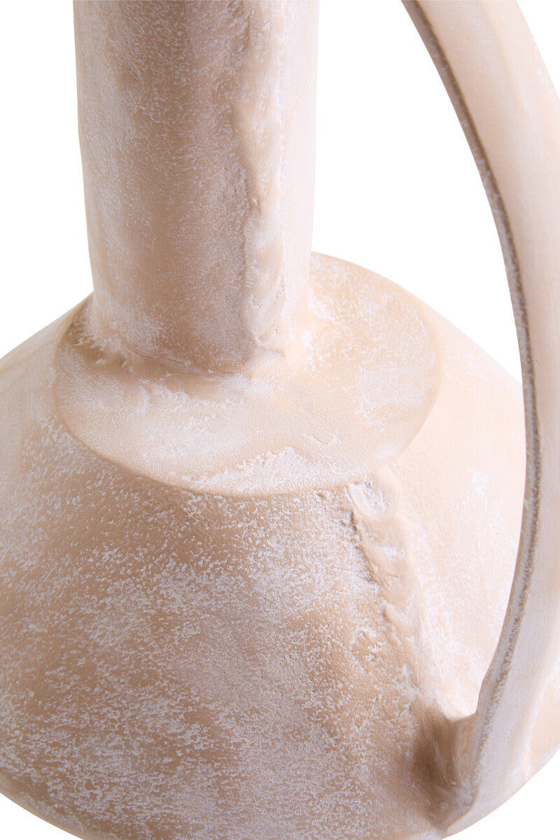 Densita Large Textured Beige Whitewash Vase - Image 9