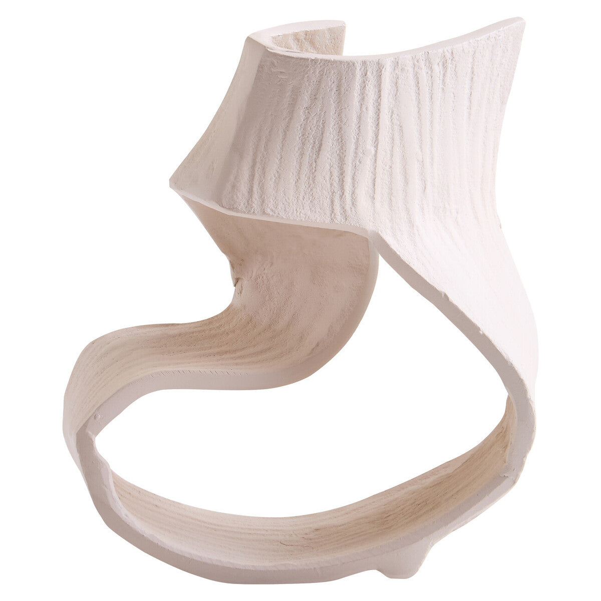 Prato Small Cream Abstract Swirl Sculpture - Image 1