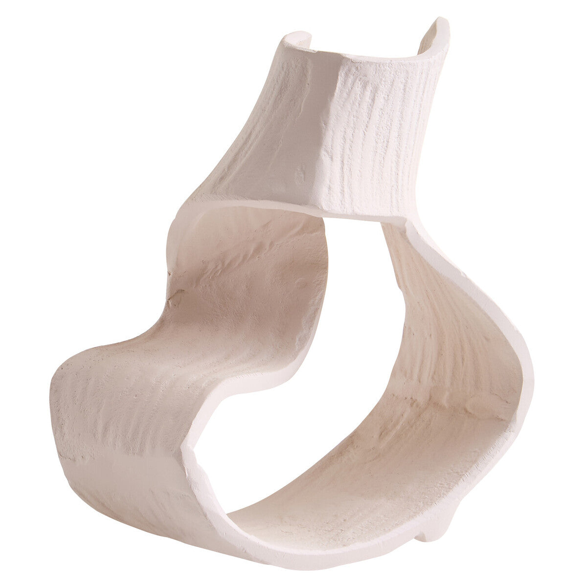 Prato Small Cream Abstract Swirl Sculpture - Image 2