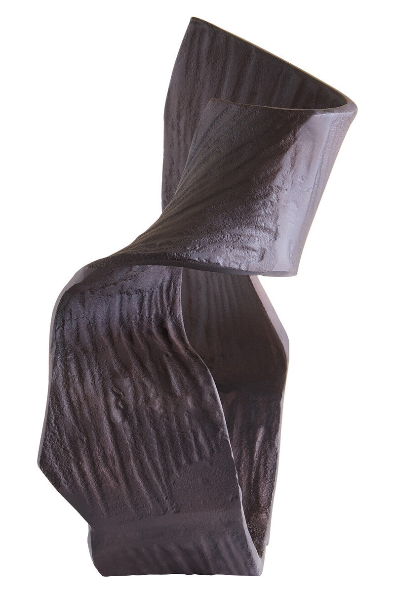 Prato Large Brown Abstract Swirl Sculpture