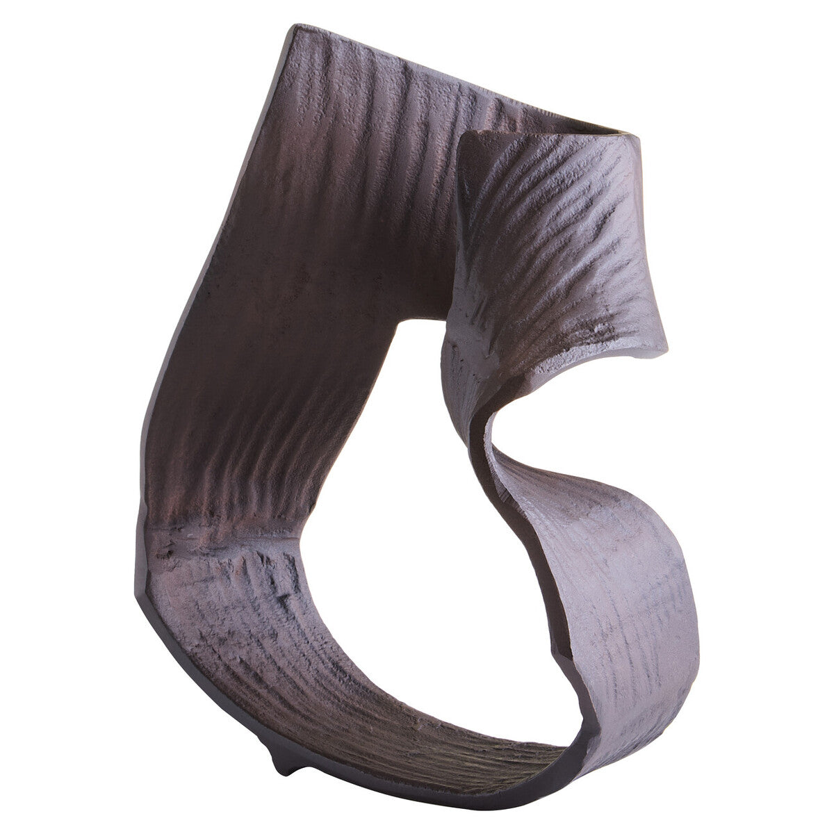 Prato Large Brown Abstract Swirl Sculpture
