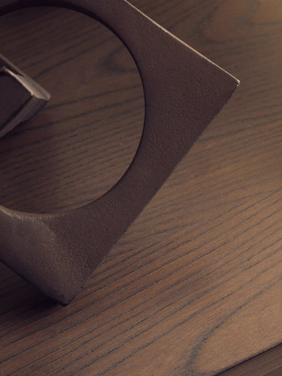 Prato Brown Finish Square Knot Sculpture