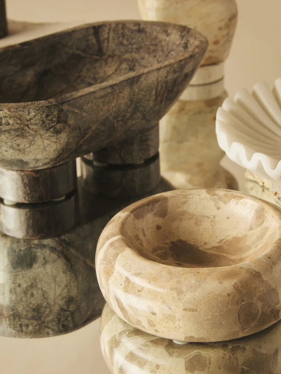 Santino Chocolate Marble Trinket Bowl