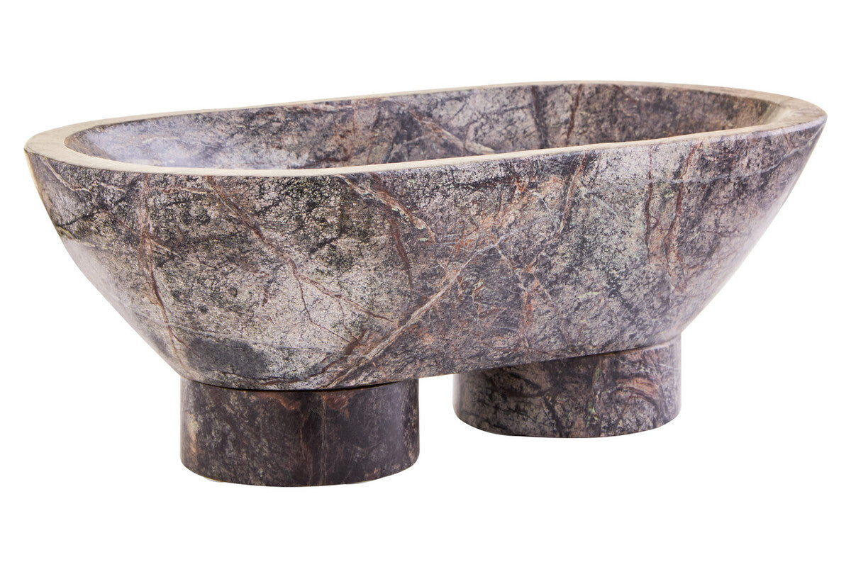 Fazio Forest Green Marble Pedestal Bowl - Image 2